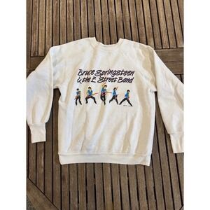 Vintage 1985 Bruce Springsteen & The E Street Band Sweatshirt White Signal L